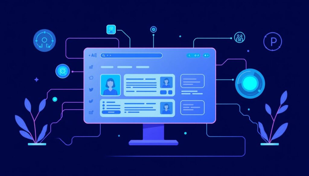 AI-enhanced personalized content hub showing dynamic content adaptation