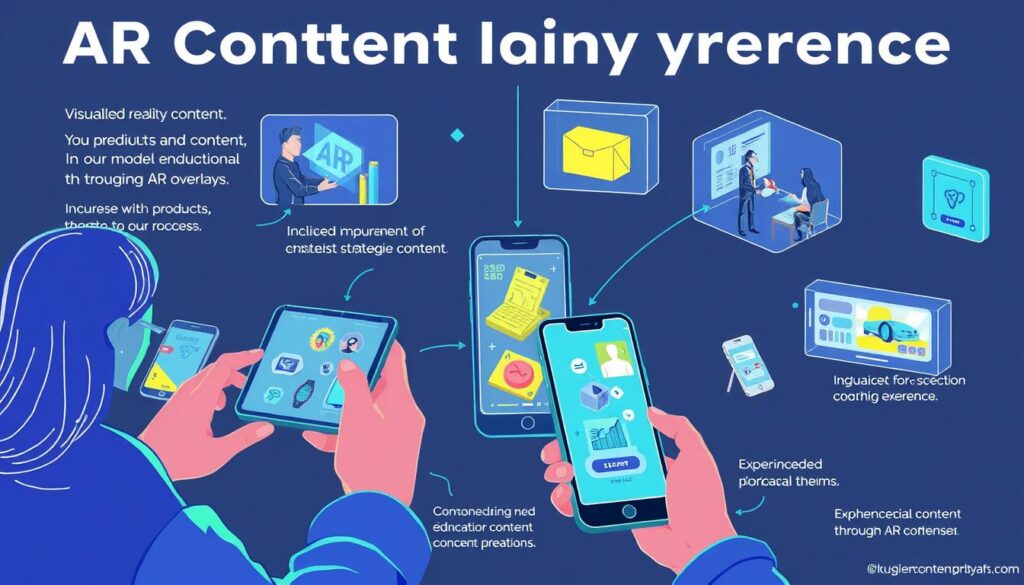 Augmented reality content experience showing interactive product visualization
