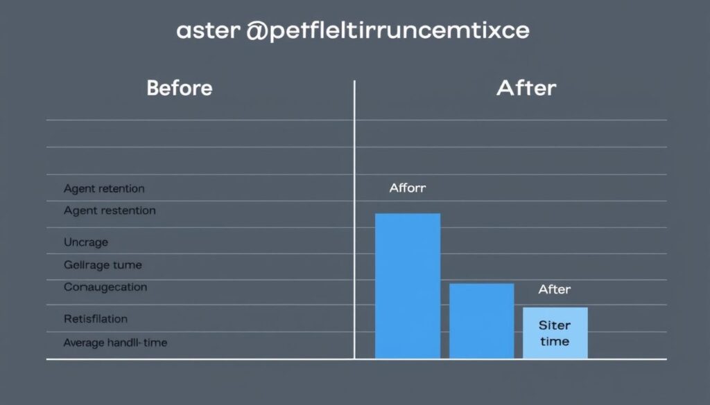 Before and after metrics showing improvement in call center performance after implementing new training techniques Before and after metrics showing improvement in call center performance after implementing new training techniques