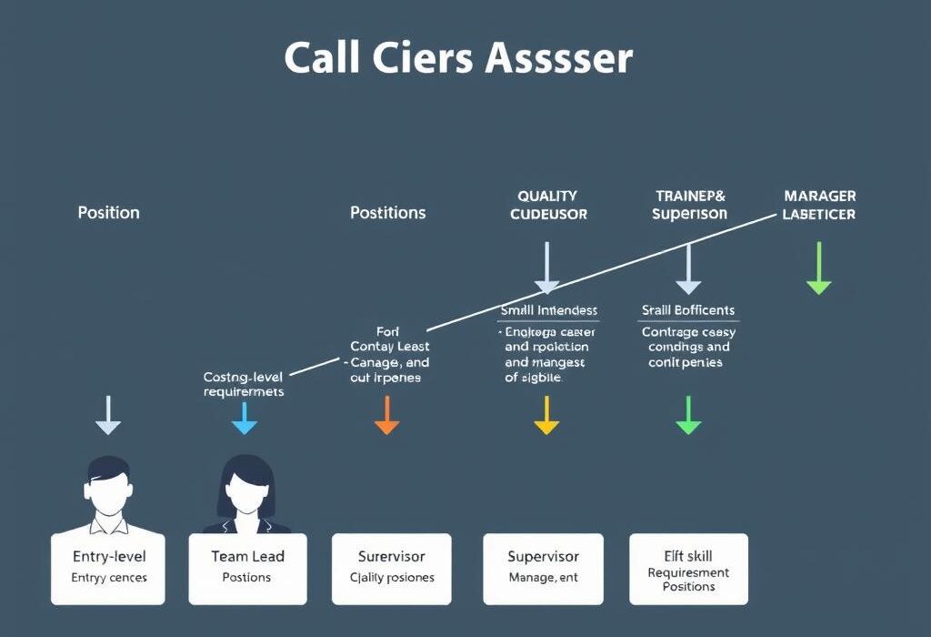 Career progression path diagram for call center agents