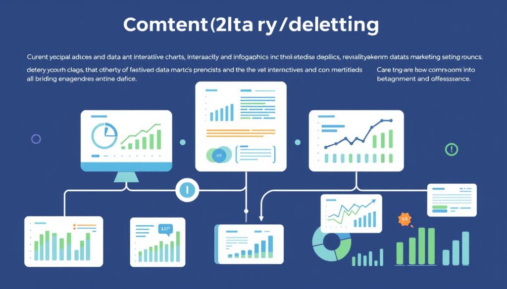 Data storytelling visualization showing engaging data presentation formats