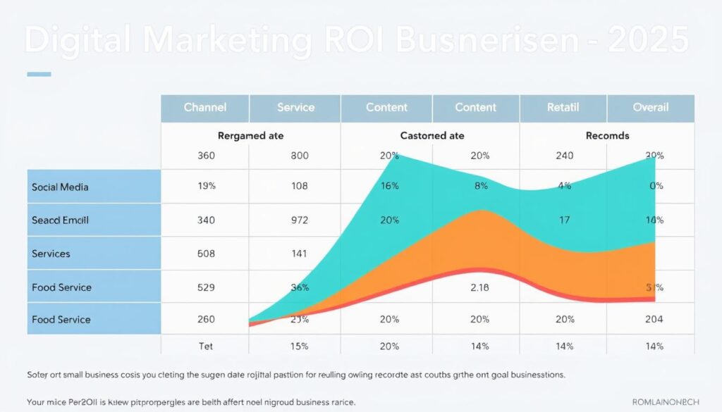Digital marketing ROI comparison chart for small businesses Digital marketing ROI comparison chart for small businesses