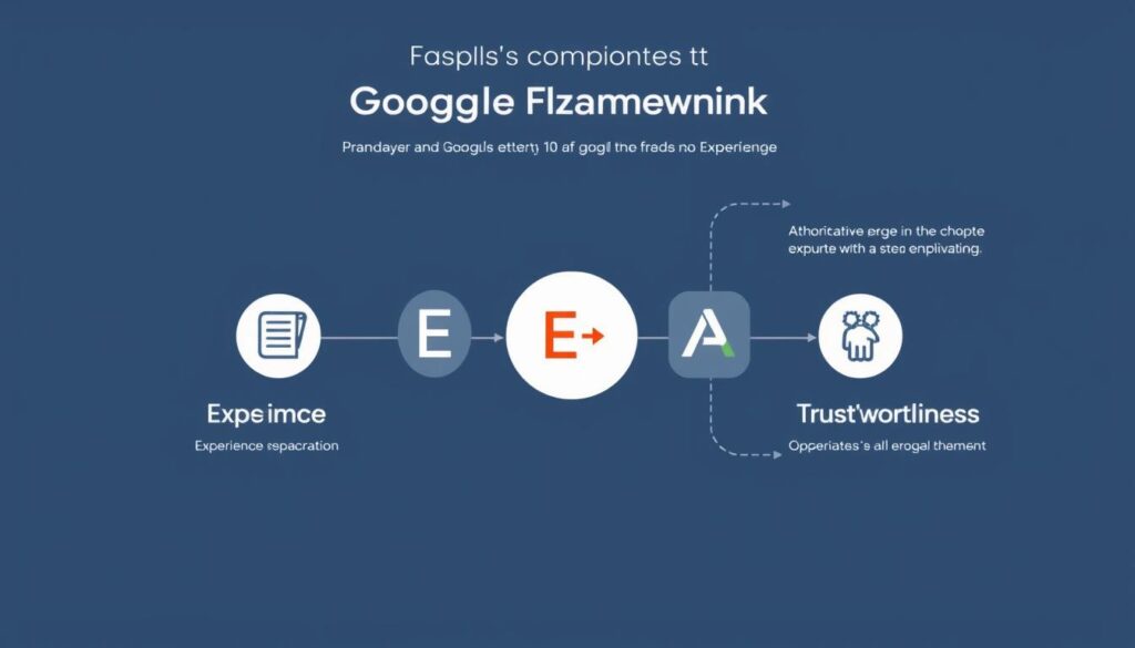 E-E-A-T components visualization highlighting Experience for SEO trends 2025