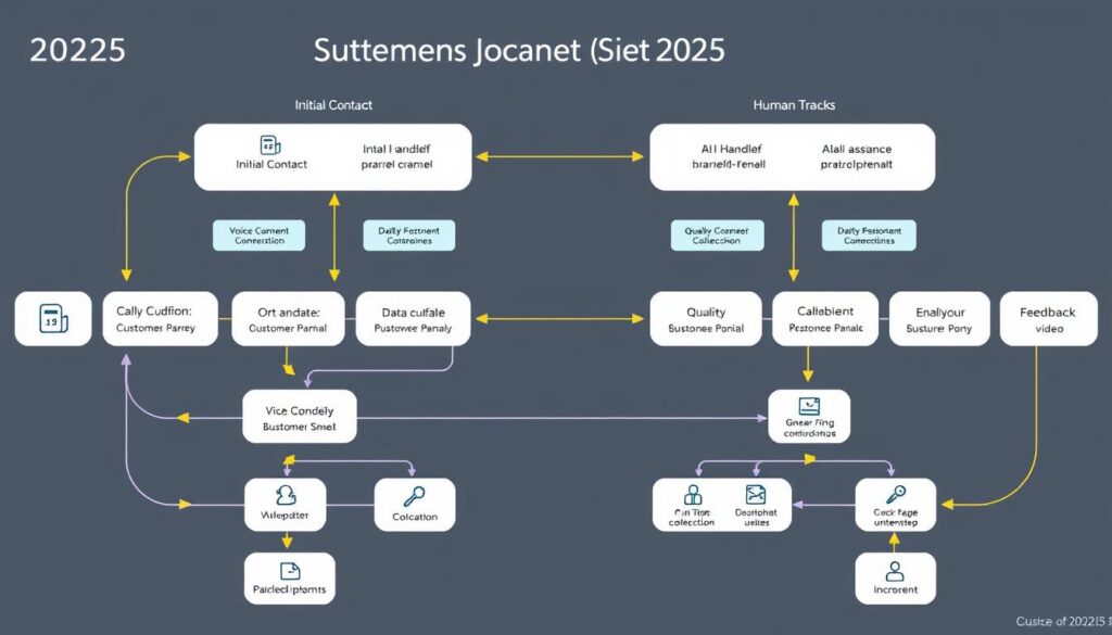 Workflow automation diagram for call center operations in 2025 Workflow automation diagram for call center operations in 2025