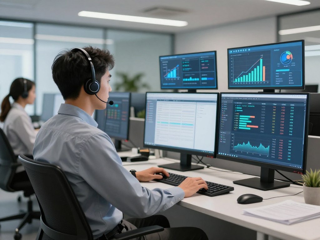 Call center operations showing scalability and flexibility of different service models