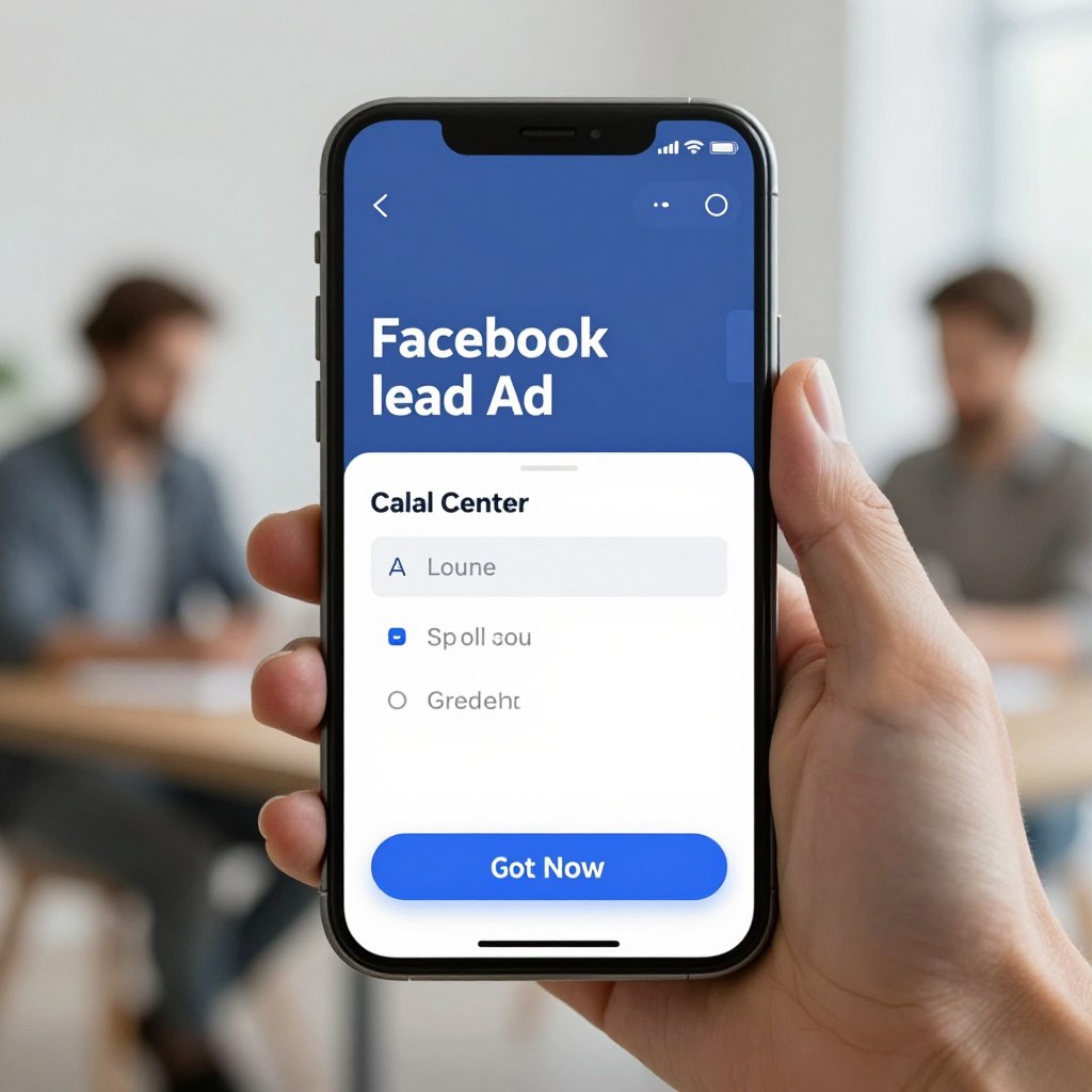 Facebook Lead Ad example for call center services