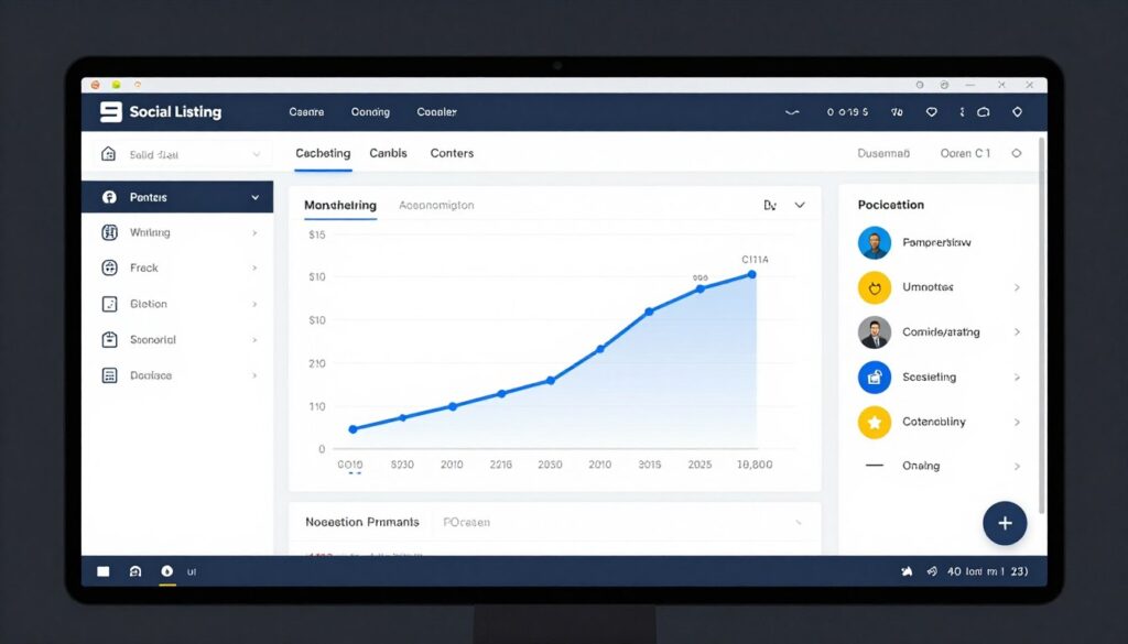 Social listening dashboard showing relevant conversations for call center lead generation